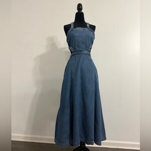 Pilcro by Anthropologie Blue Denim Maxi Dress
